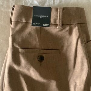 Brown Slim Straight Ankle Pants
